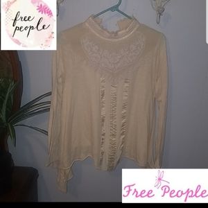 FREE PEOPLE Bohemian Victorian Drape Top Small